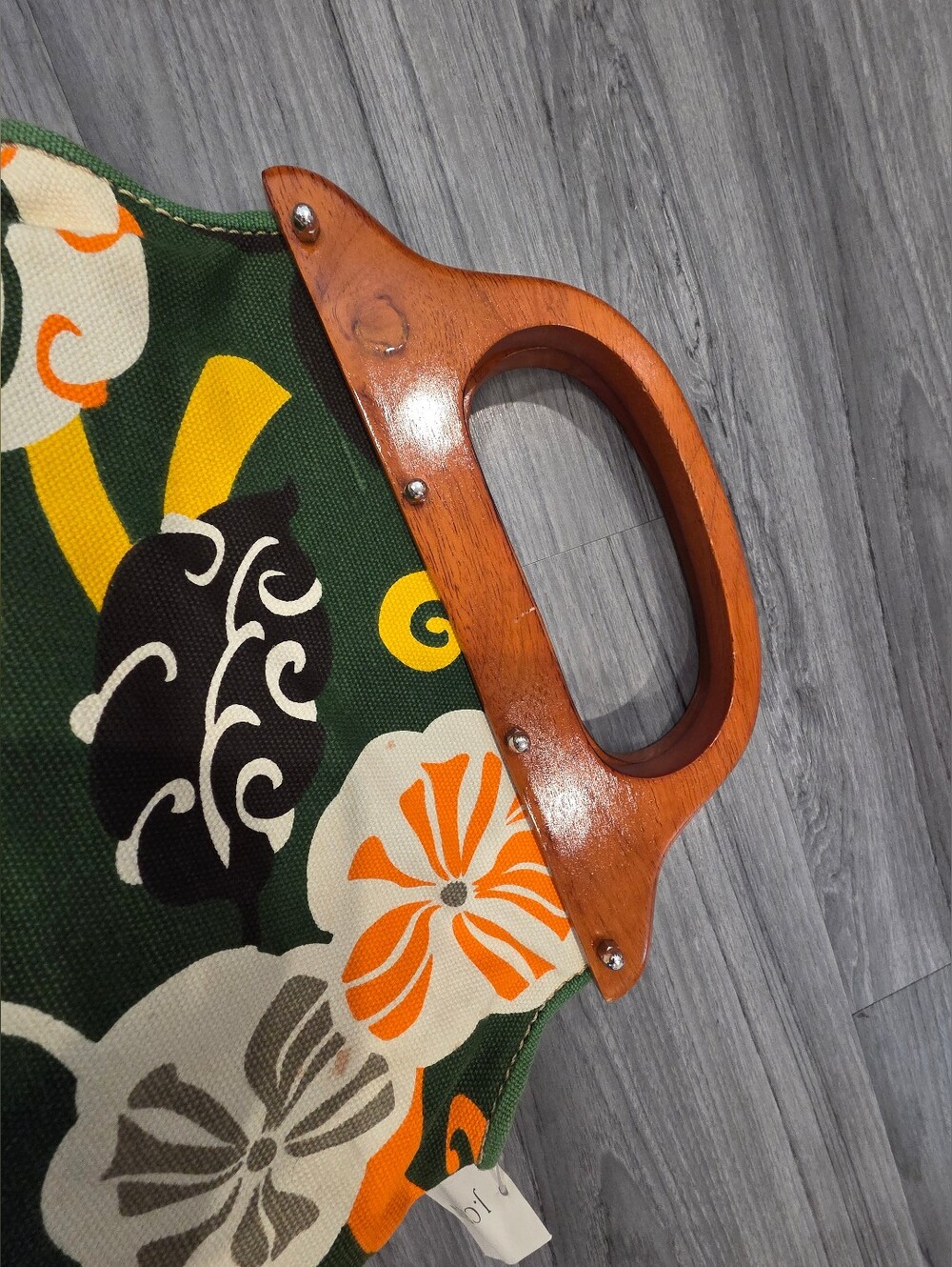 JCREW Vintage Inspired Tapestry Wood Handle NWT - Picture 7 of 10